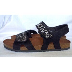 Cliffs White Mountain Gypsy Black Rhinestone Comfort Sandals 11W NEW
